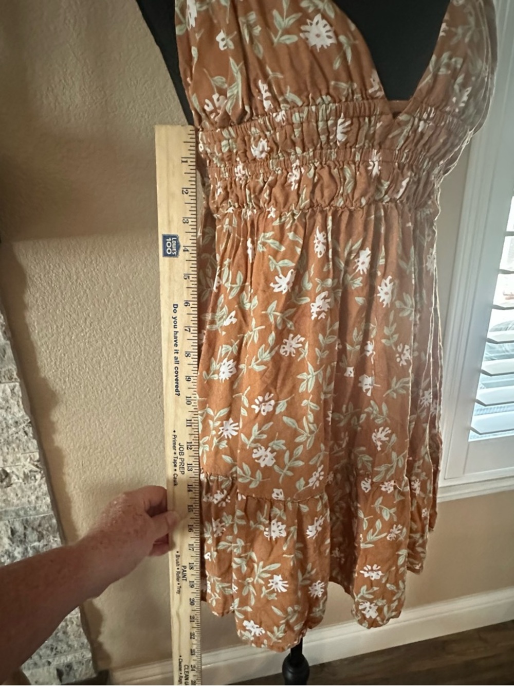 Aeropostale babydoll mini brown floral summer dress women’s S short sundress - Picture 10 of 10